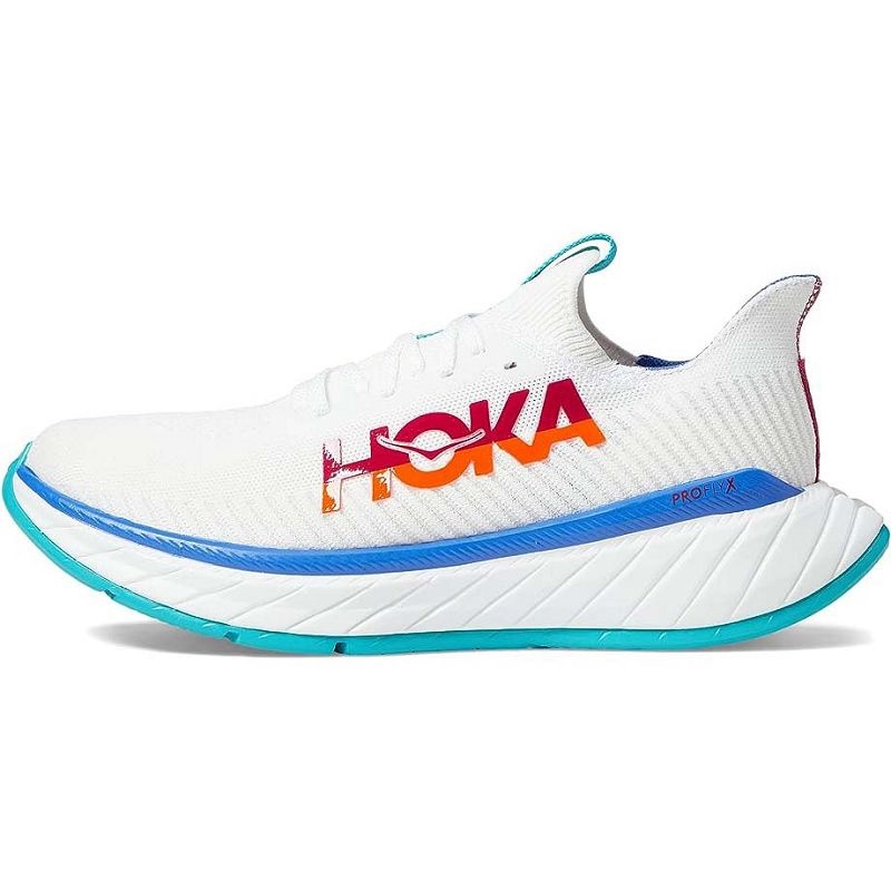 White Flame Men Hoka Carbon X 3 Road Running Shoes | US9592-907