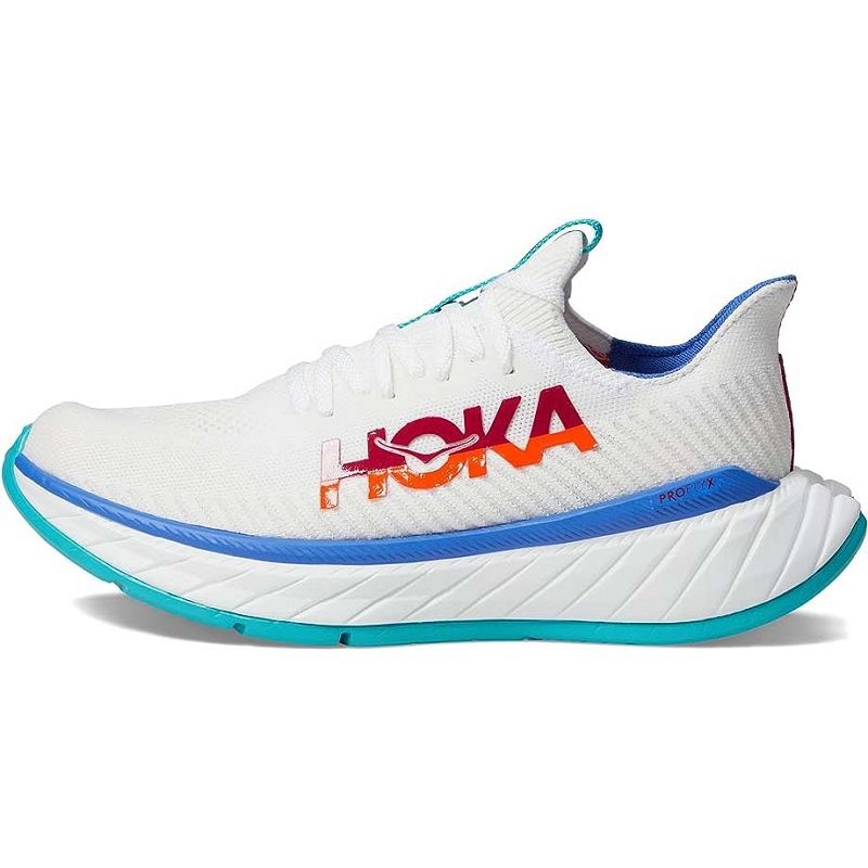 White Flame Women Hoka Carbon X 3 Road Running Shoes | US9593-606