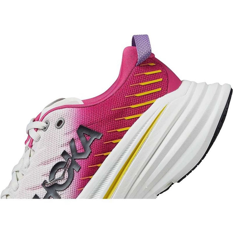 White Pink Women Hoka Bondi X Walking Shoes | US9514-497