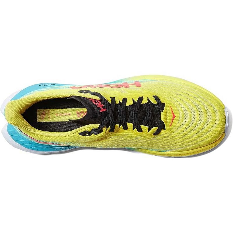 Yellow Blue Men Hoka Mach 5 Training Shoes | US9697-016