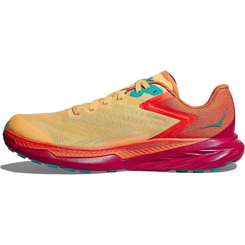 Yellow Flame Men Hoka Zinal Trail Running Shoes | US9514-501