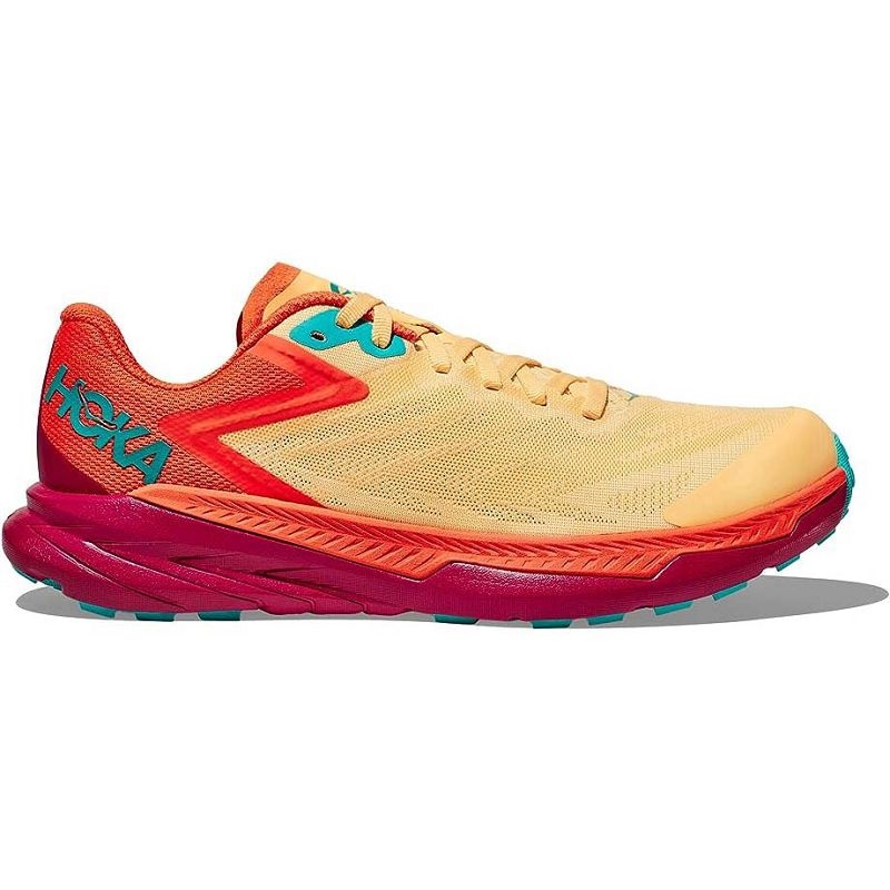 Yellow Flame Women Hoka Zinal Trail Running Shoes | US9514-958