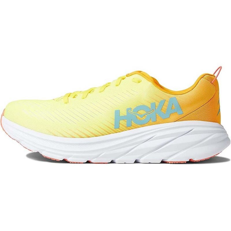 Yellow White Men Hoka Rincon 3 Road Running Shoes | US9514-176